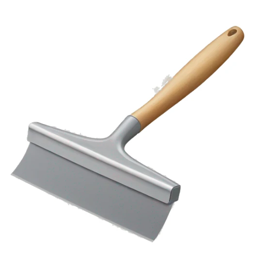 squeegee with long wooden handle sticker