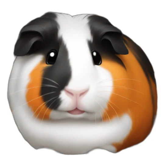guinea pig black orange white mixed colours sticker