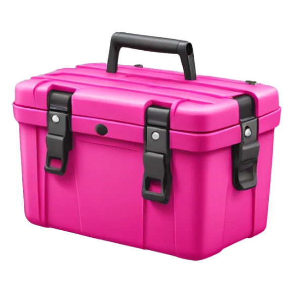 Realistic hot pink Fishing tackle box sticker