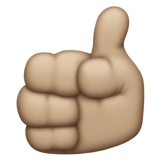 an emoji  showing thump  sticker