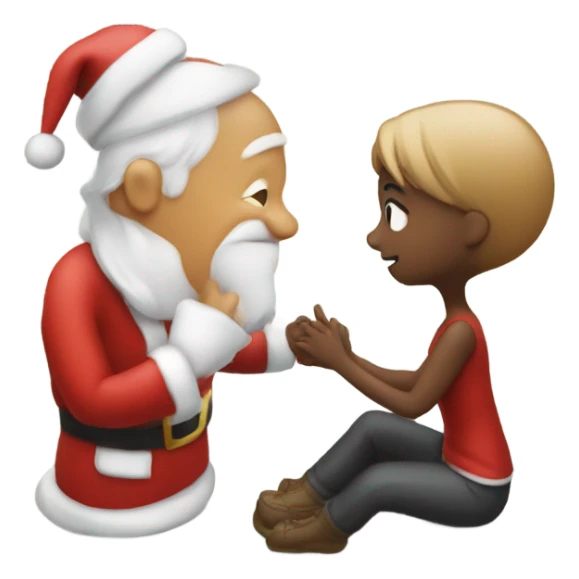 "Woman tipping hand" emoji with Santa  sticker