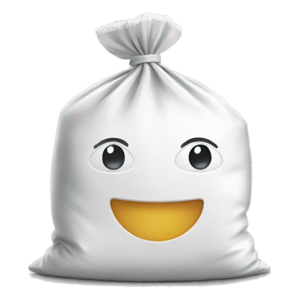 ziplock bag of flour sticker