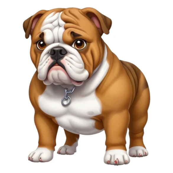 english bulldog standing guard sticker