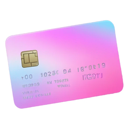 Vaporwave color themed credit card emoji, DO NOT INCLUDE NUMBERS OR TEXT sticker
