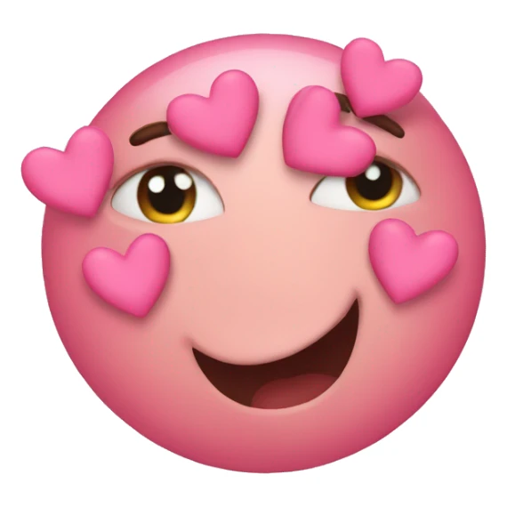 love emoji with pink hearts sticker