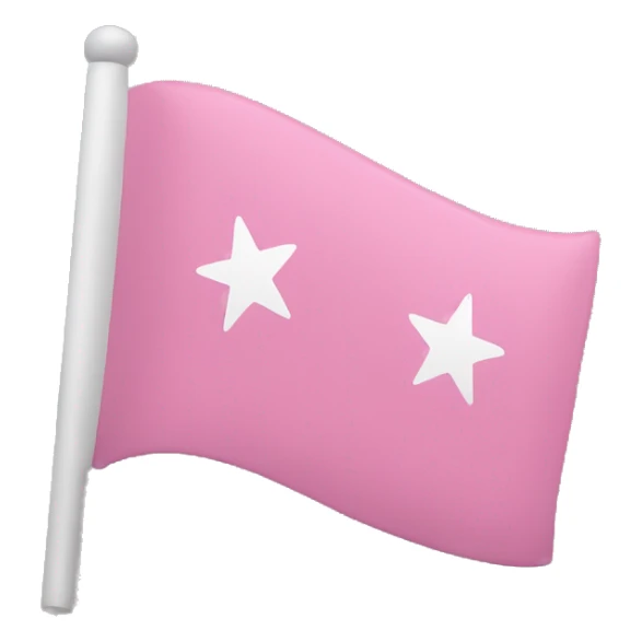 Pink flag with a white star in the center sticker