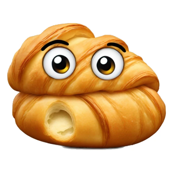 Croissant with eyes  sticker