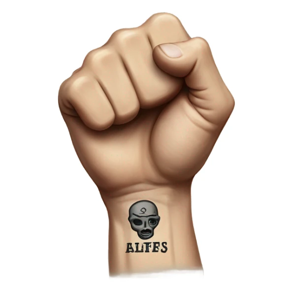 Life’s A Gamble hand tattoo fist sticker