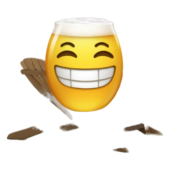 beach day with a smile with a beer sticker