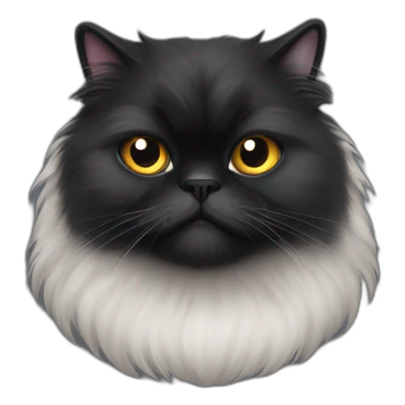A very frustrated black persian cat rolling his eyes sticker