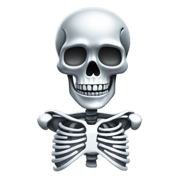 Skeleton made out of chrome ￼ sticker