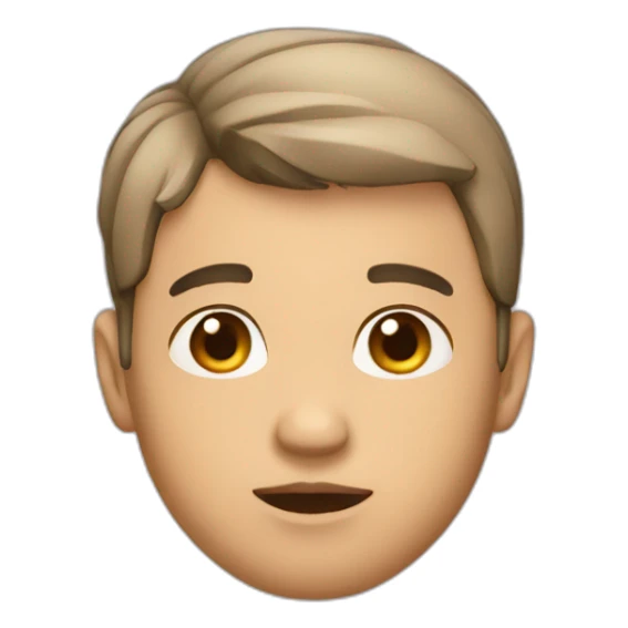 A guy with a short haircut and chubby lips sticker