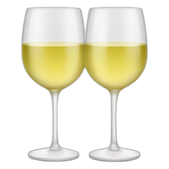 toasting of two white wine glasses sticker