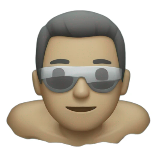 persona flotando en una piscina sticker