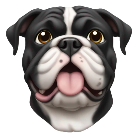 Black English bulldog sticker