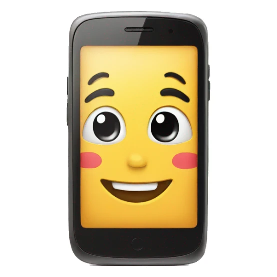 smartphone with the emotion of happiness sticker