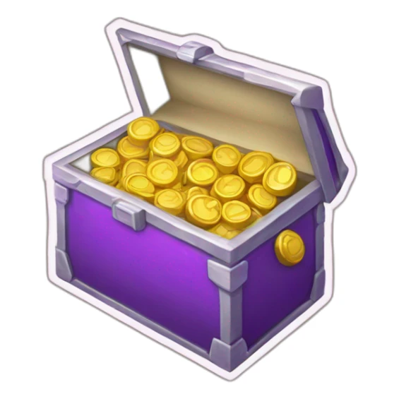 Pokemon Game LootCase Purple Color Legendary Epic Rich Treasure sticker