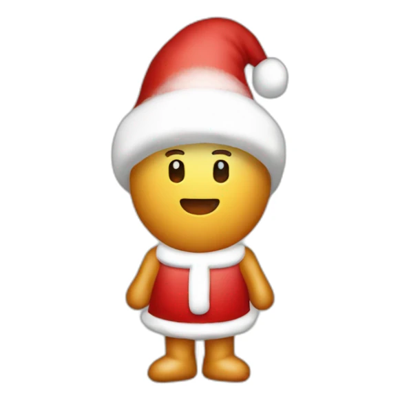 A shrimp on a Santa Claus dress sticker