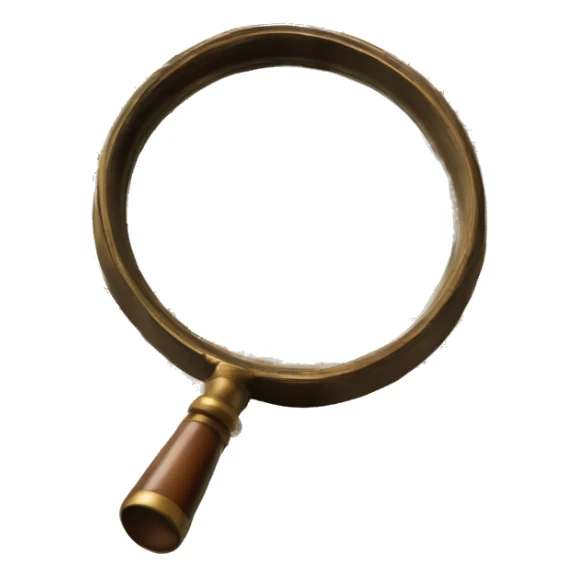 vintage book with magnifying glass sticker