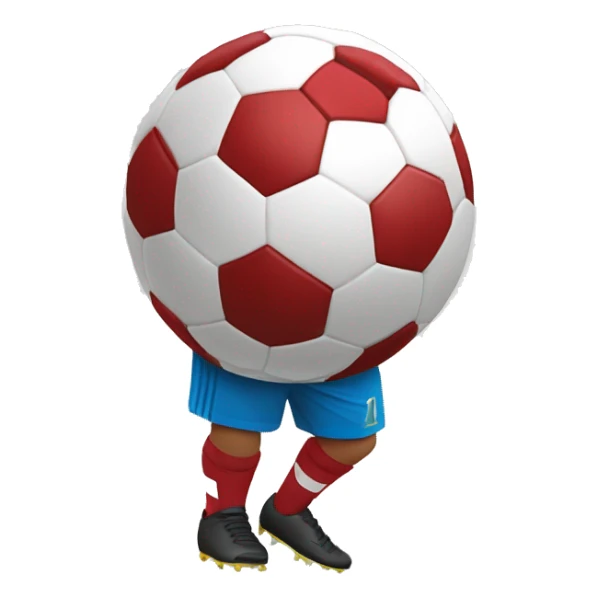 Corazón con los colores de un balón de fútbol  sticker