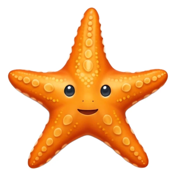 starfish object icon, cute starfish, slightly glossy texture, 3D cartoon, soft shadow, mobile game icon style, centered, clean background, no text, no watermark sticker