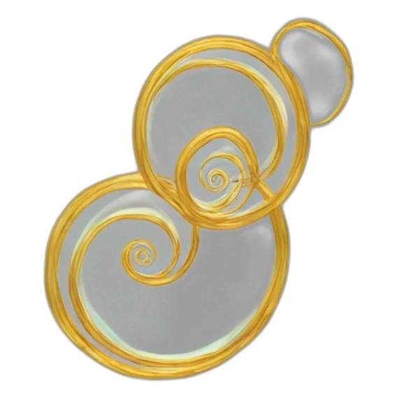 Triple-spirale translucide et irisée. sticker