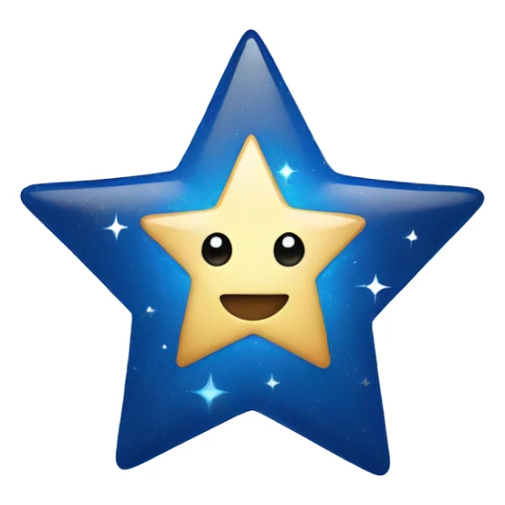 Star face with blue stars  sticker