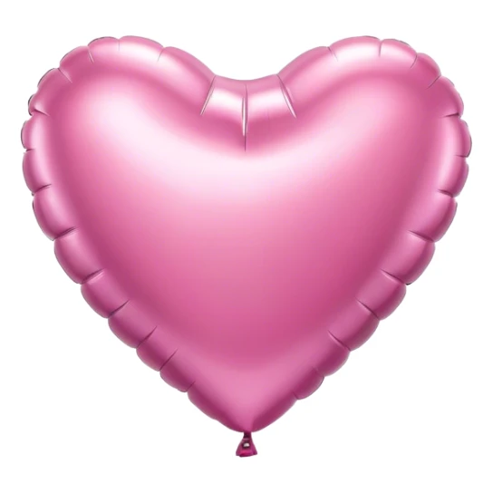 Aesthetic pink metallic inflatable heart-shaped balloon  sticker