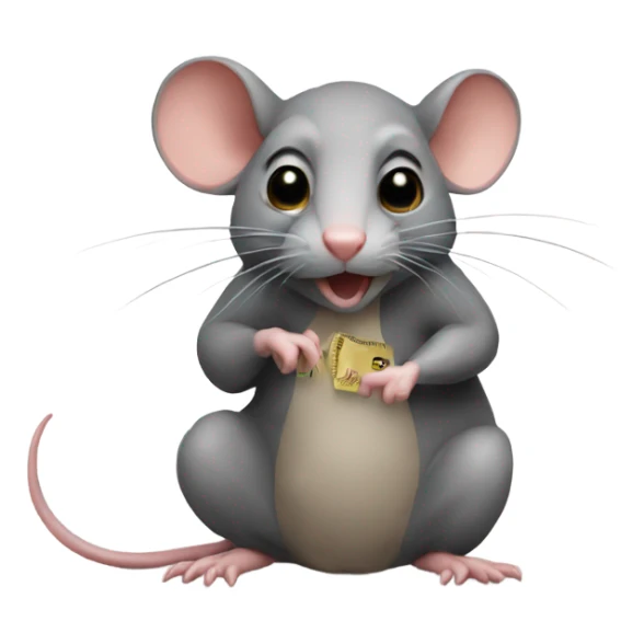 A rat with the inscription "Alinght" sticker