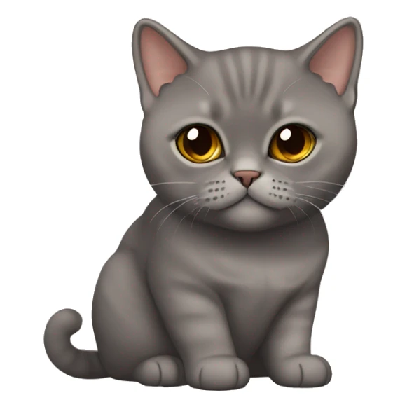 Choclate british shorthair with Brown eyes sitting  sticker