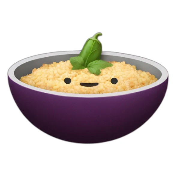 Aubergine Indian Food Bowl sticker
