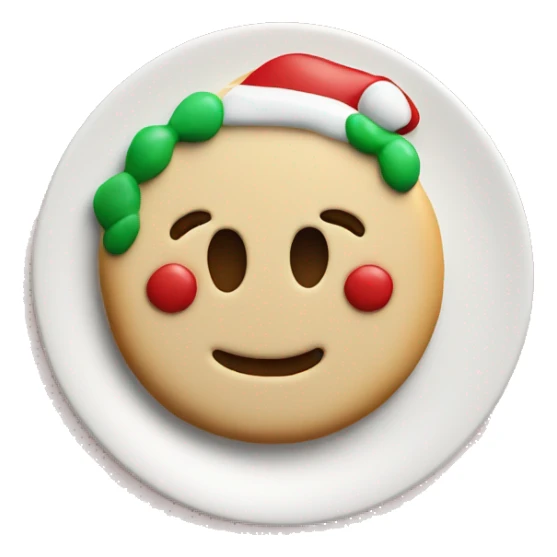 christmas sugar cookies on a plate sticker