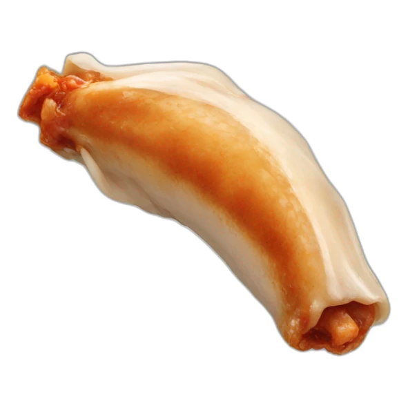Chicken wing bones clean of meat sticker