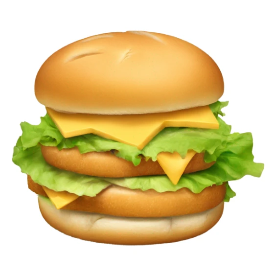A chicken sandwich with cheese and some lettuce on it  sticker