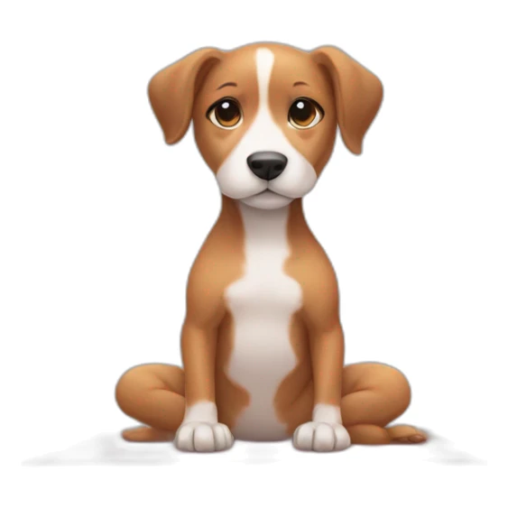 Yoga puppy pose sticker