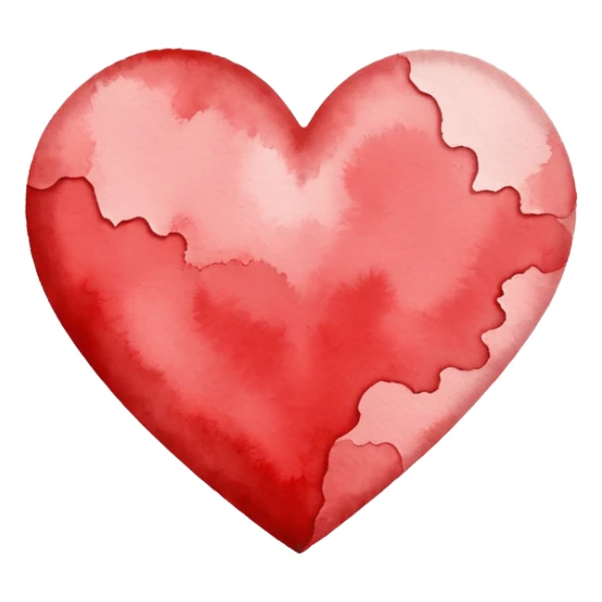 minimalist watercolor heart icon, monochromatic white washes, soft bleeding edges, on textured white paper, serene and emotional, perfect for app icon, transparent background, flat lay --style raw --stylize 150 sticker