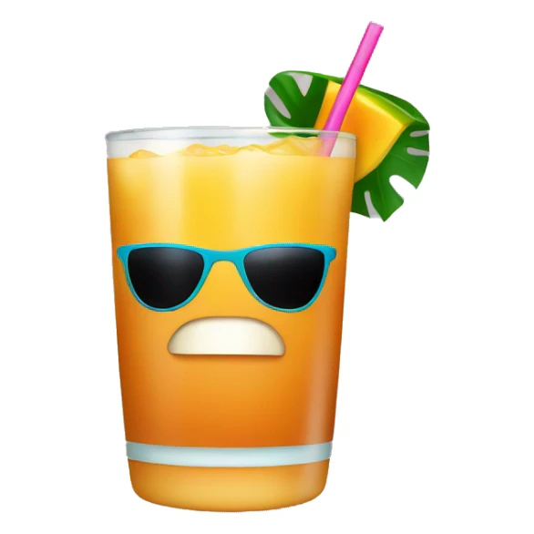 tropical drink with muscular arms and sunglasses sticker