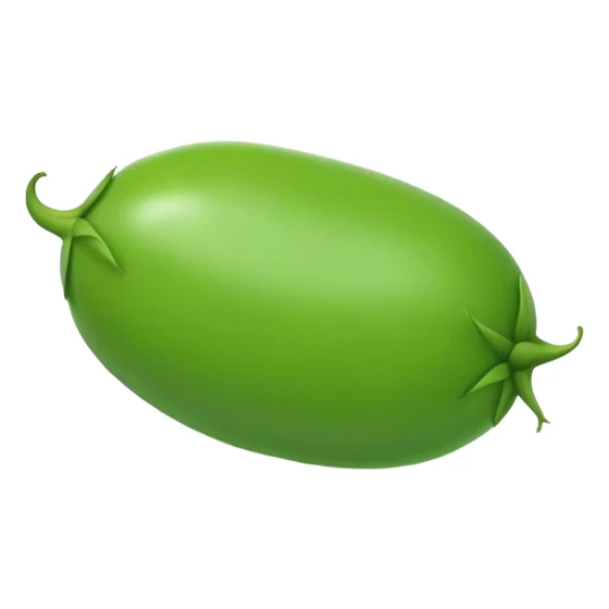 A plain green pea, perfectly round and bright green, no face, no decorative elements, just a simple pea sticker