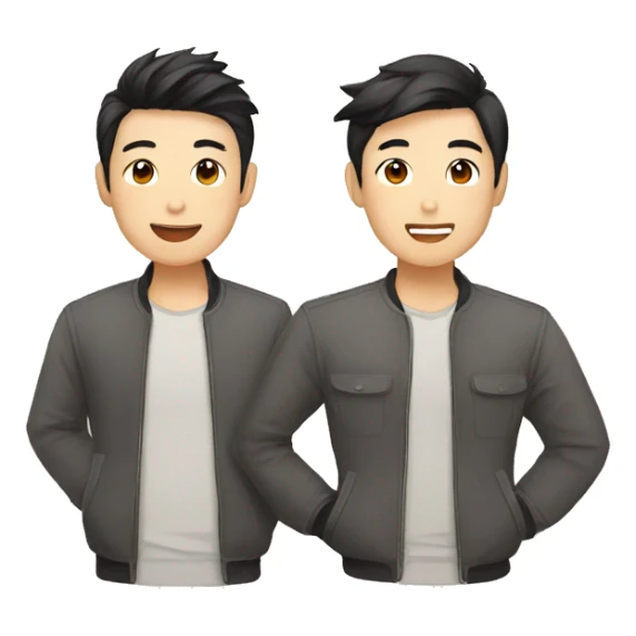 Asian gay couple Thai and Japanese sticker