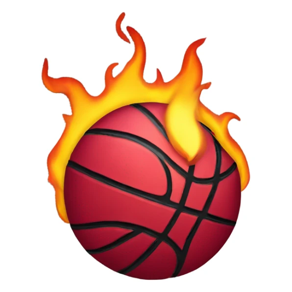 Miami heat logo with flaming ball sticker