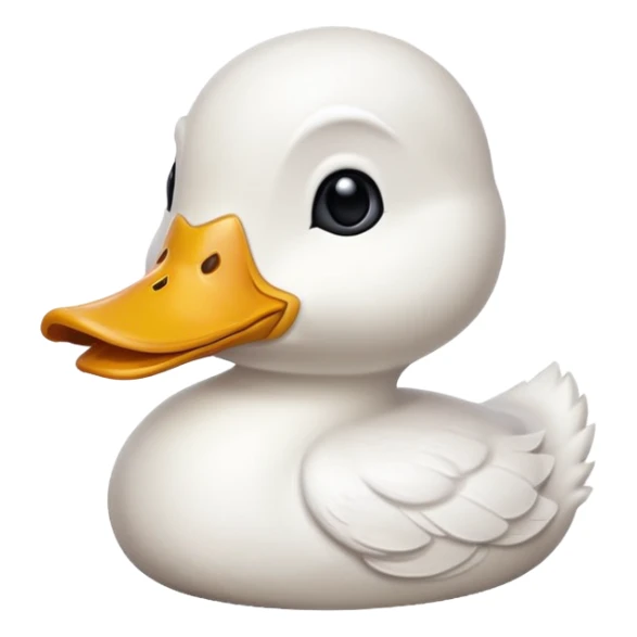 white call duck with yellow beek cute sticker
