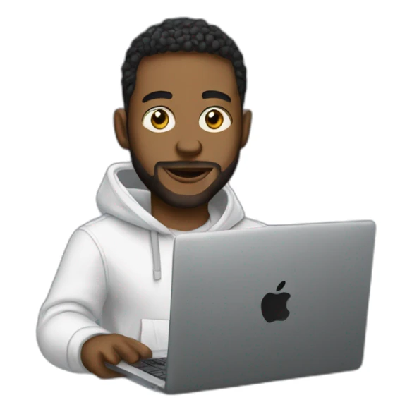 Music producer with a Macbook  sticker