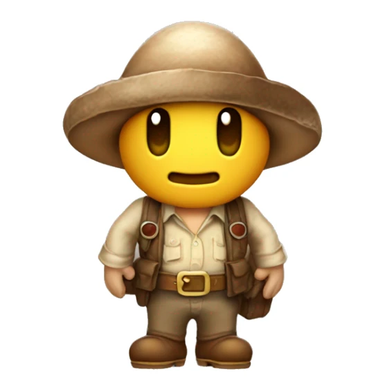 mario bros mushroom wearing indiana jones outfit sticker