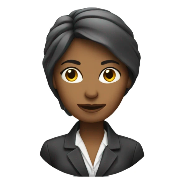 Business woman with pc sticker