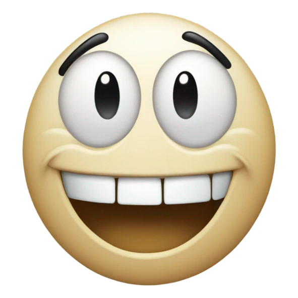 Emoji of a happy face stoned sticker