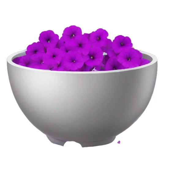 a bowl of petunias falling to the ground sticker