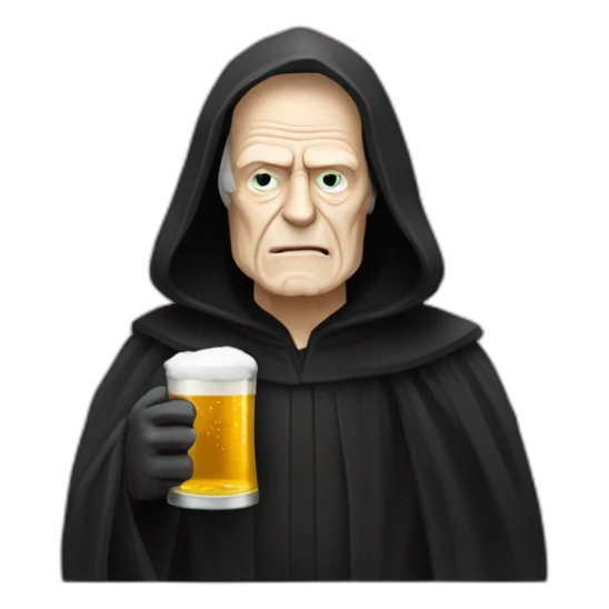Empreur palpatine qui boit une biere sticker