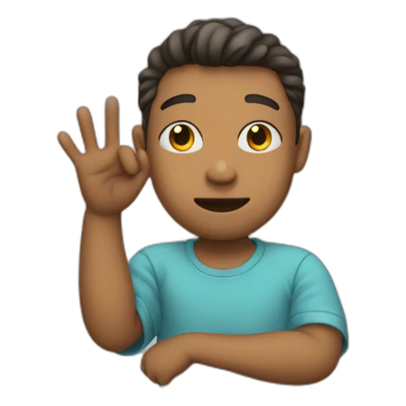 shy with index fingers of both hands touching their tip sticker