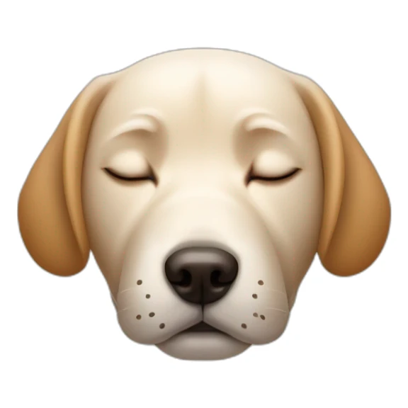 dog head with closed eyes and dog head massage with human hands sticker