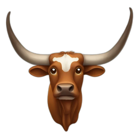 bull, Texas Longhorn, brindle, ridiculously long horns, full body sticker